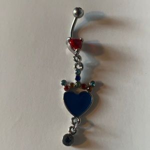 Pretty blue heart body jewelry